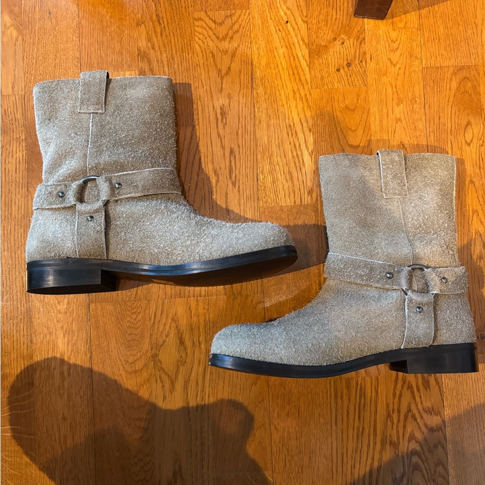 Free People Londyn Hairy Suede Boot Taupe